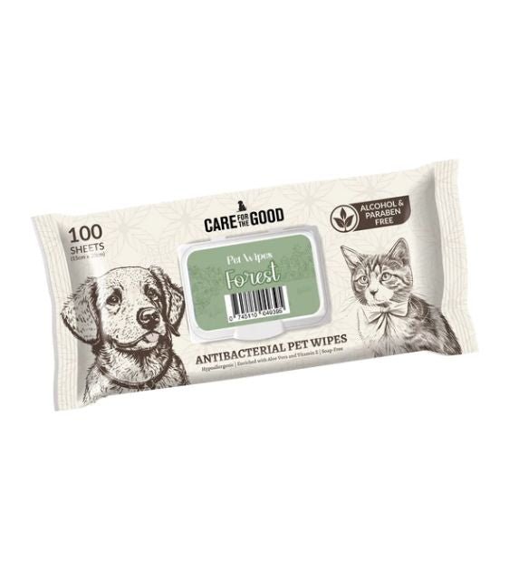 Care For The Good Antibacterial Wipes For Dogs & Cats (Forest) For Sale