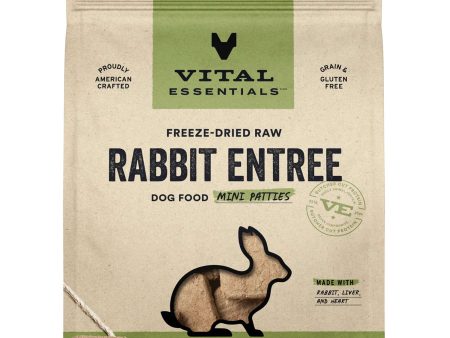 TRY & BUY: Vital Essentials Freeze Dried Raw MINI PATTIES Dog Food (Rabbit) For Discount