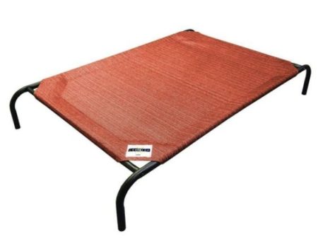 Coolaroo Elevated Knitted Fabric Cat & Dog Bed (Terracotta) For Cheap