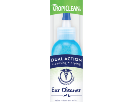 TropiClean Dual Action Cleansing + Drying Ear Cleaner for Dogs and Cats Online Sale