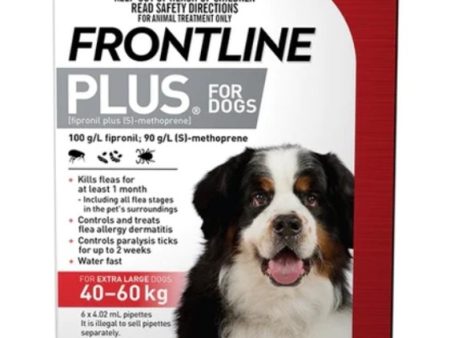 $72.90 ONLY [CLEARANCE]: Frontline Plus Flea & Tick Treatment For Extra Large Dogs (40kg - 60kg) Discount