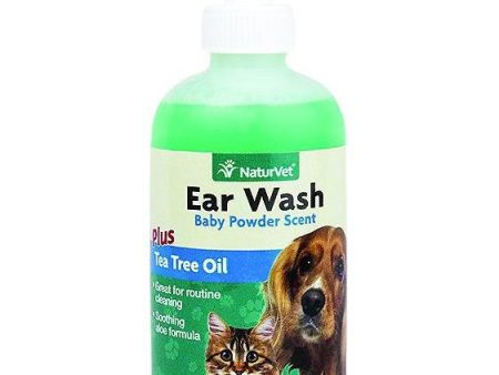 NaturVet Ear Wash Plus Tea Tree Oil Topical Aid for Cats & Dogs Sale