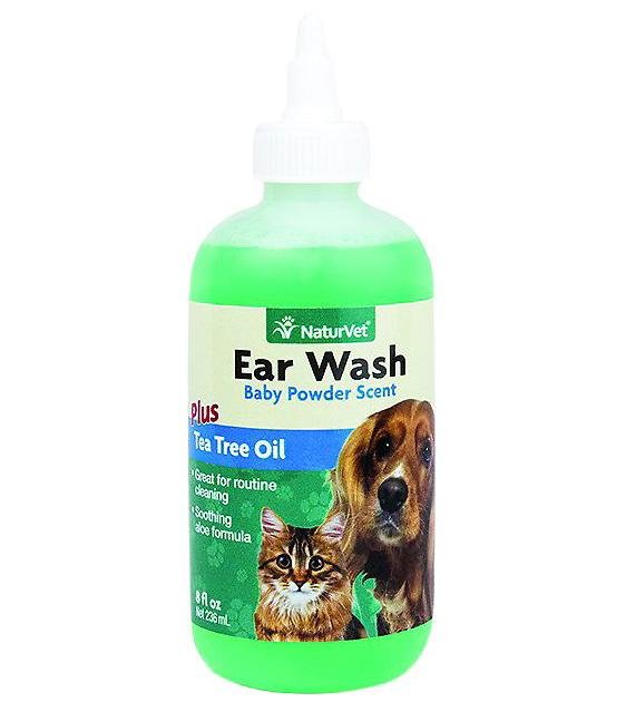 NaturVet Ear Wash Plus Tea Tree Oil Topical Aid for Cats & Dogs Sale