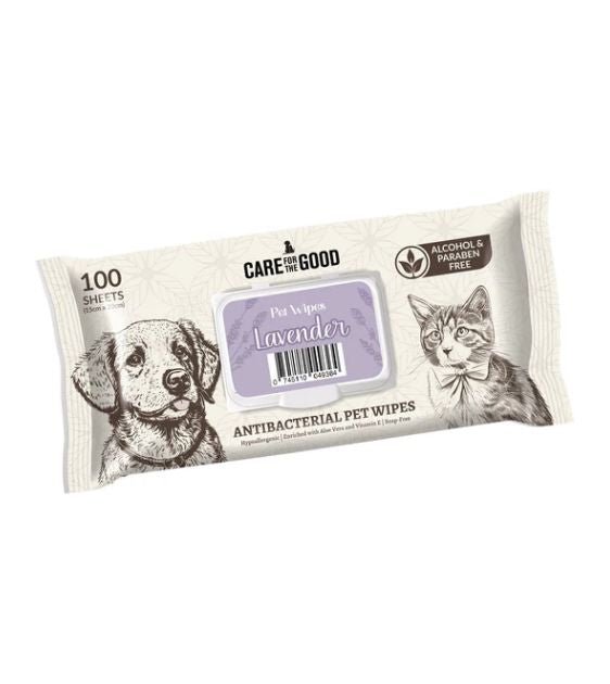 Care For The Good Antibacterial Wipes For Dogs & Cats (Lavender) on Sale