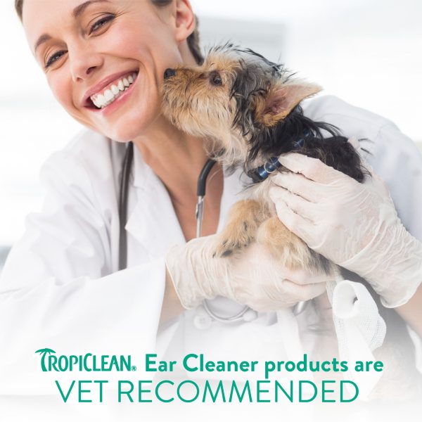 TropiClean Dual Action Cleansing + Drying Ear Cleaner for Dogs and Cats Online Sale