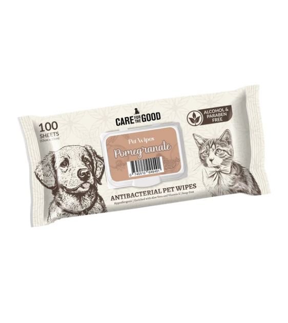 Care For The Good Antibacterial Wipes For Dogs & Cats (Pomegranate) Fashion