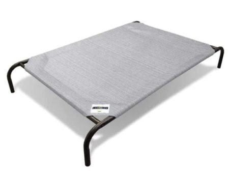 Coolaroo Elevated Knitted Fabric Cat & Dog Bed (Light Grey) Sale