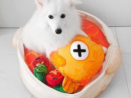 Furball Collective Curry Fish Head Pet Bed Set on Sale