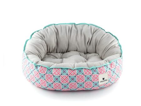 Ohpopdog Peranakan Inspired Bibik Pink 14 Reversible Dog Bed Online