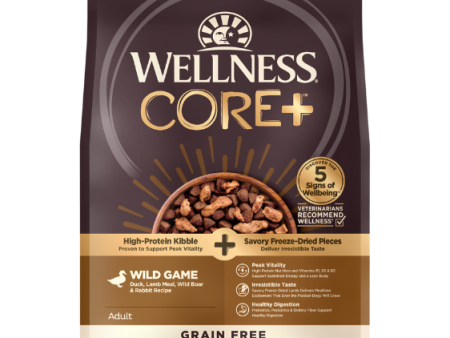 Wellness CORE+ Grain Free Wild Game (Duck, Lamb Meal, Wild Boar & Rabbit Recipe) Adult Dry Dog Food For Cheap