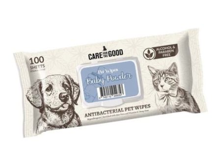 $0.80 ONLY [PWP SPECIAL]: Care For The Good Antibacterial Wipes For Dogs & Cats (Baby Powder) Online