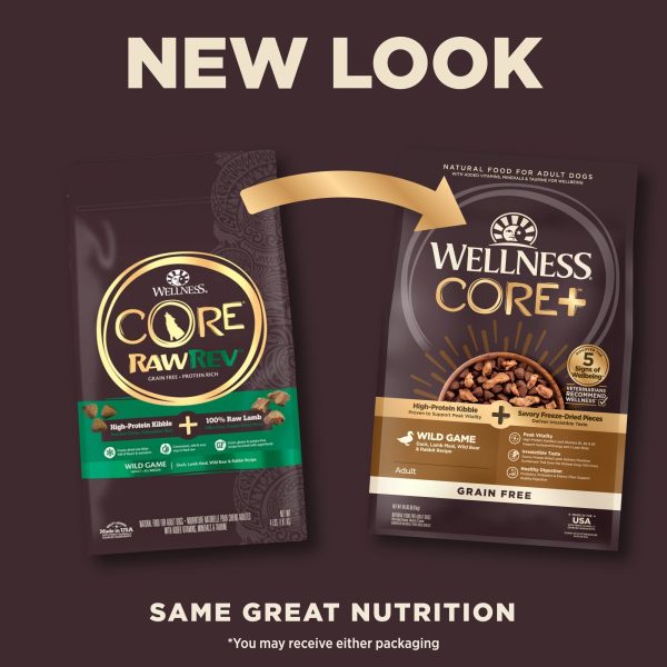 Wellness CORE+ Grain Free Wild Game (Duck, Lamb Meal, Wild Boar & Rabbit Recipe) Adult Dry Dog Food For Cheap