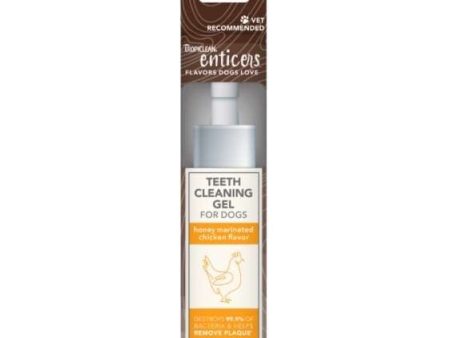 $14.40 ONLY [PWP SPECIAL]: TropiClean Enticers - No Brushing Teeth Cleaning Gel for Dogs (Honey Marinated Chicken) Fashion